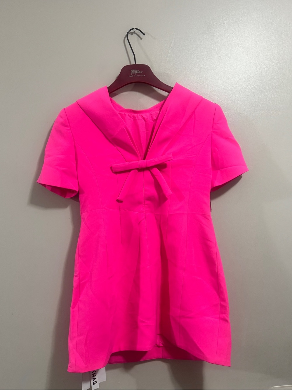NWT Jacqueline Pink Bow Mini Dress Catchall Woman’s Size XL